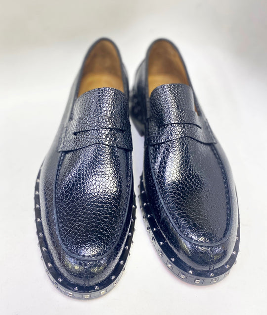 C Collection Caviar Leather Loafer - Black