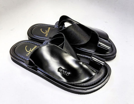 C Collection Calfskin Sandal - Black