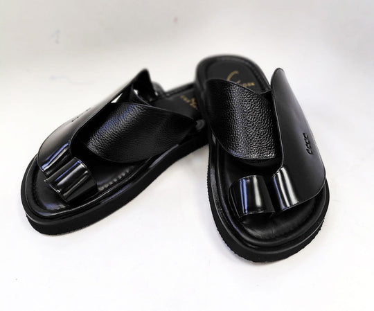 C Collection Calfskin Sandal - Black
