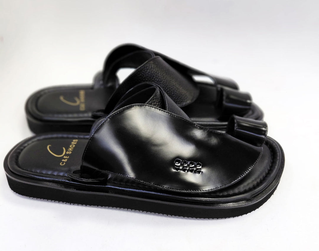 C Collection Calfskin Sandal - Black