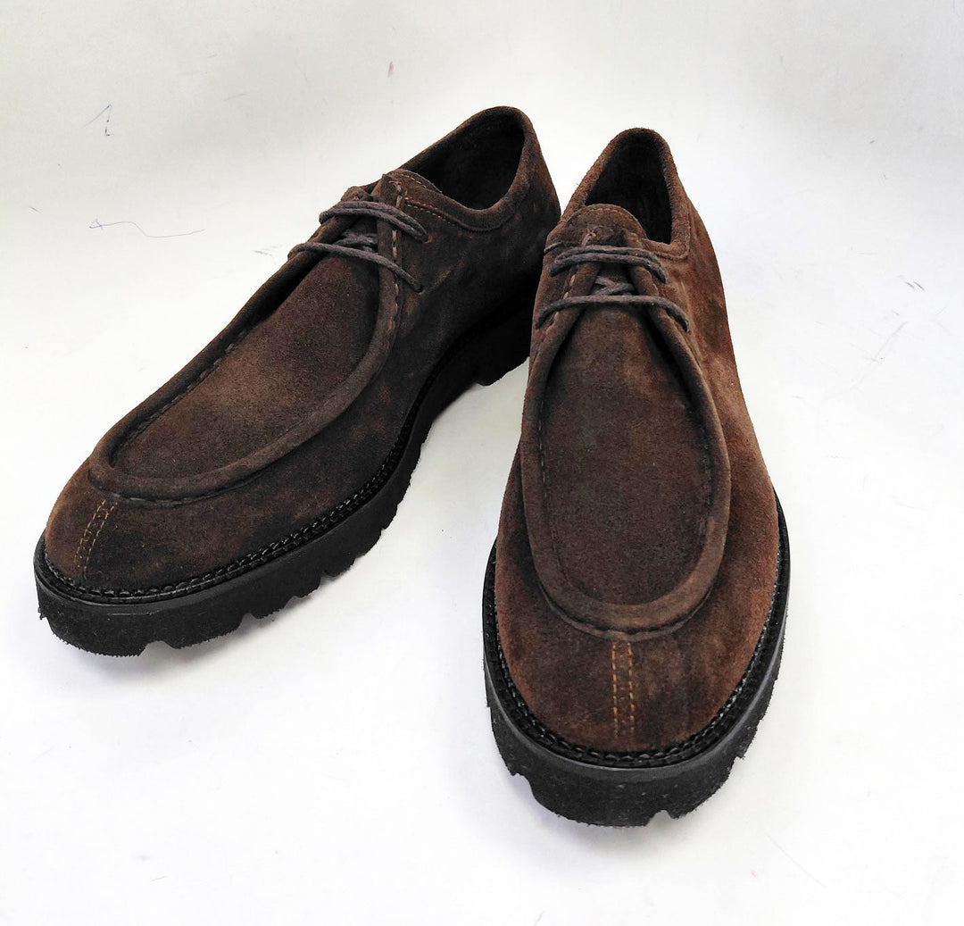 C Collection Suede Lace Up Shoe - Brown
