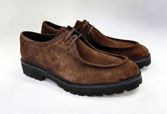 C Collection Suede Lace Up Shoe - Brown