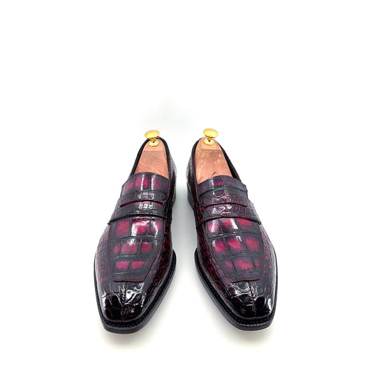 Maurice Custom Made Mirage Alligator Loafer - Purple