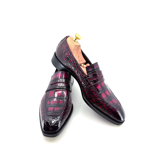 Maurice Custom Made Mirage Alligator Loafer - Purple