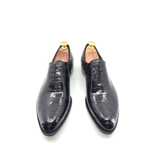Maurice Georgia Alligator Oxford - Black