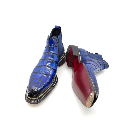 Maurice New York Custom Alligator Boot - Blue