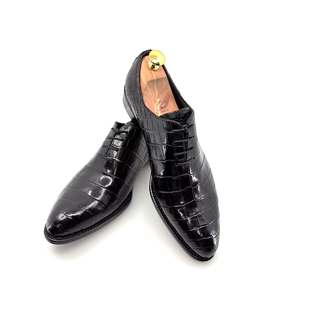 Maurice Georgia Alligator Oxford - Black