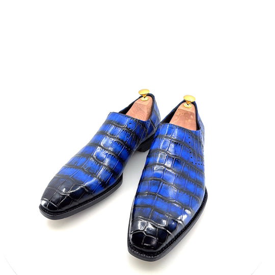 Maurice Seattle Alligator Shoe Blue