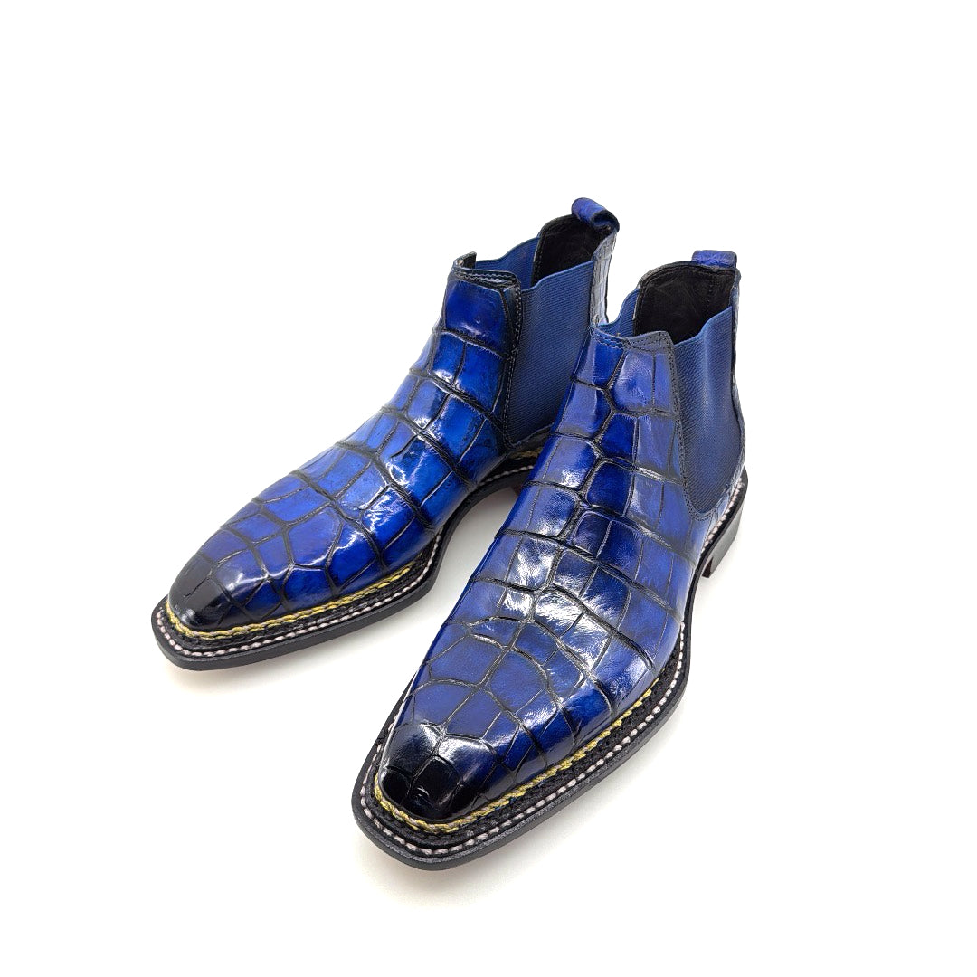 Maurice New York Custom Alligator Boot - Blue