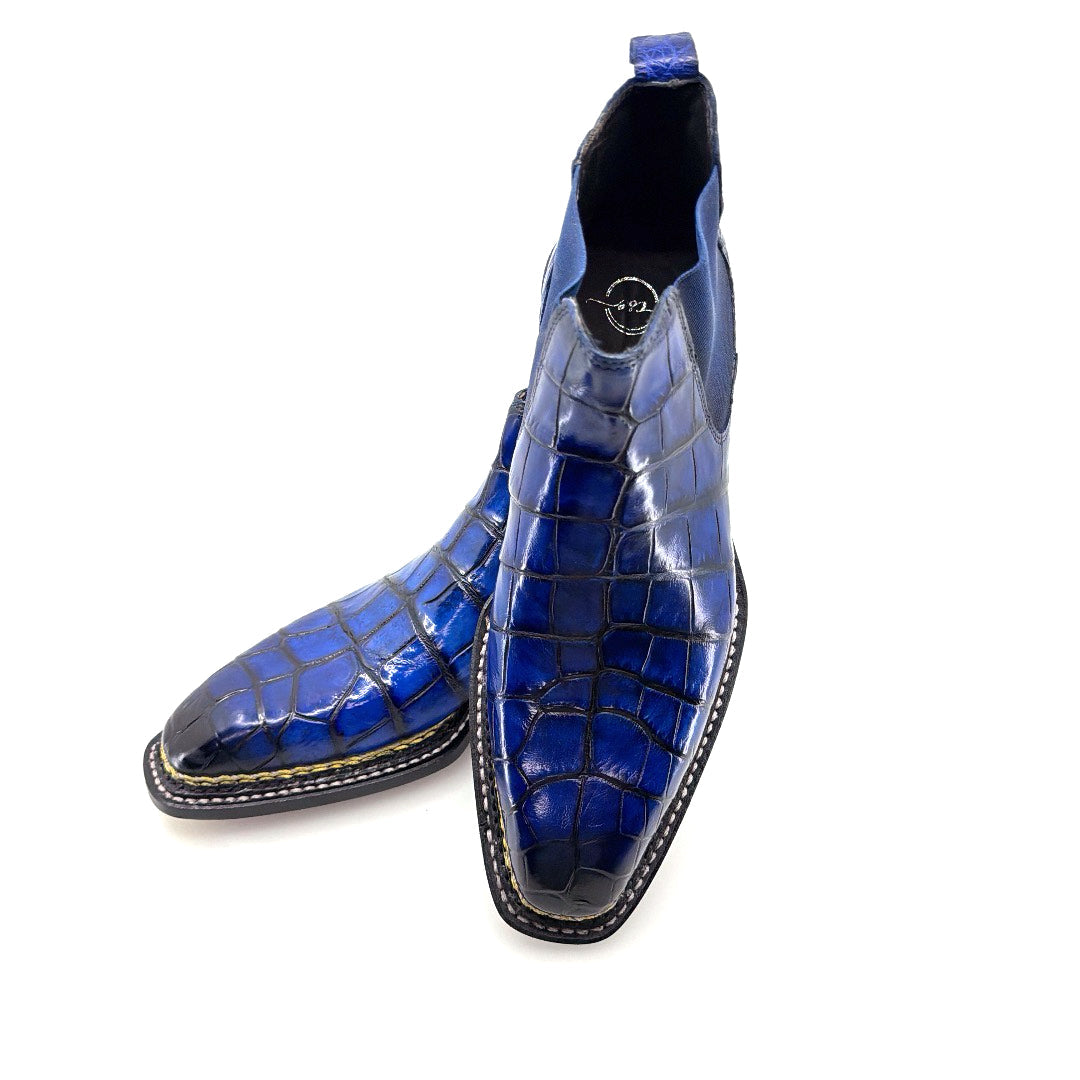 Maurice New York Custom Alligator Boot - Blue