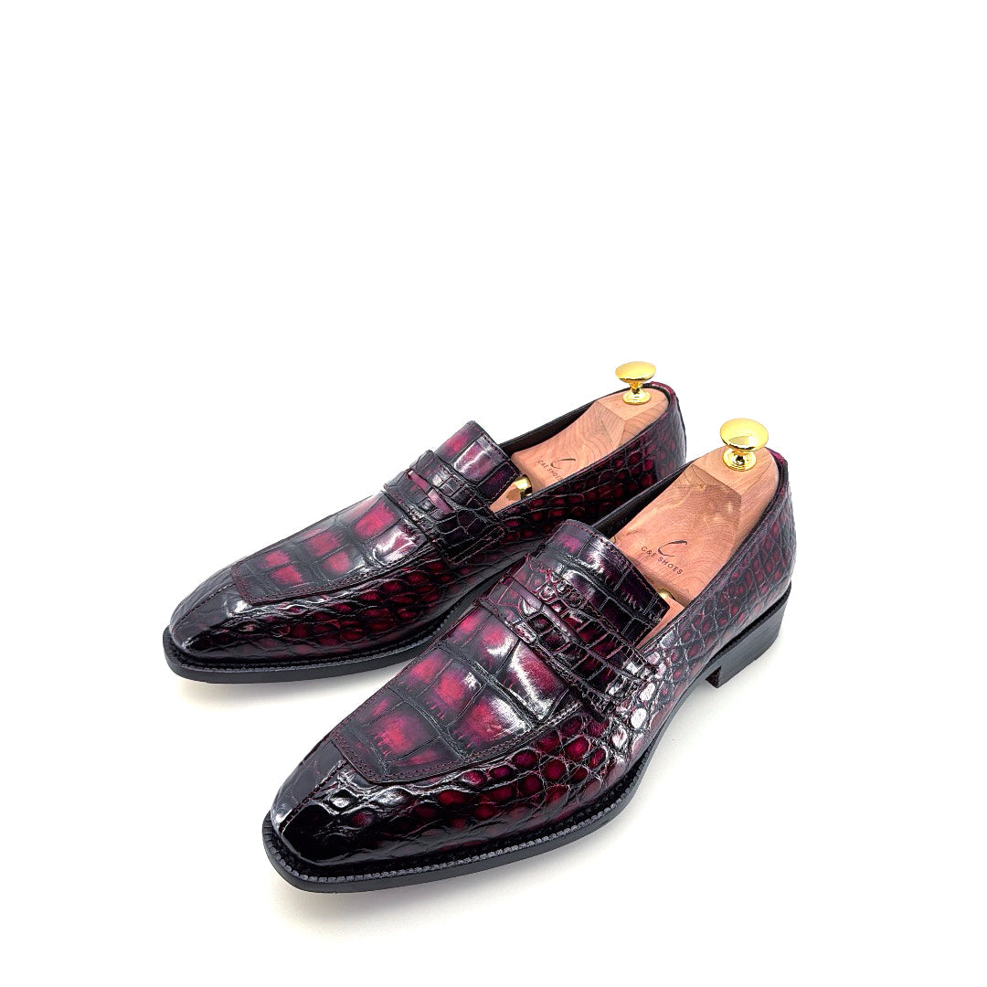 Maurice Custom Made Mirage Alligator Loafer - Purple