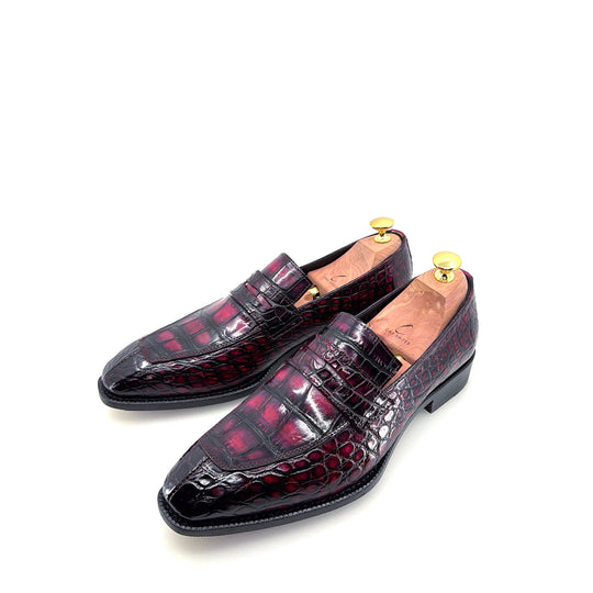 Maurice Custom Made Mirage Alligator Loafer - Purple