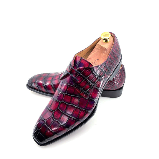Maurice Atlanta Alligator Oxford - Purple/Burgundy