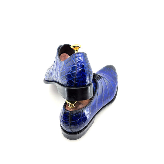 Maurice Georgia Alligator Oxford - Cobalt/Blue