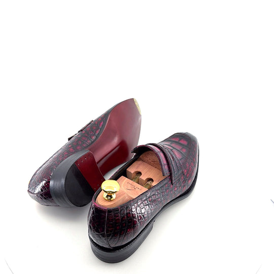 Maurice Custom Made Mirage Alligator Loafer - Purple