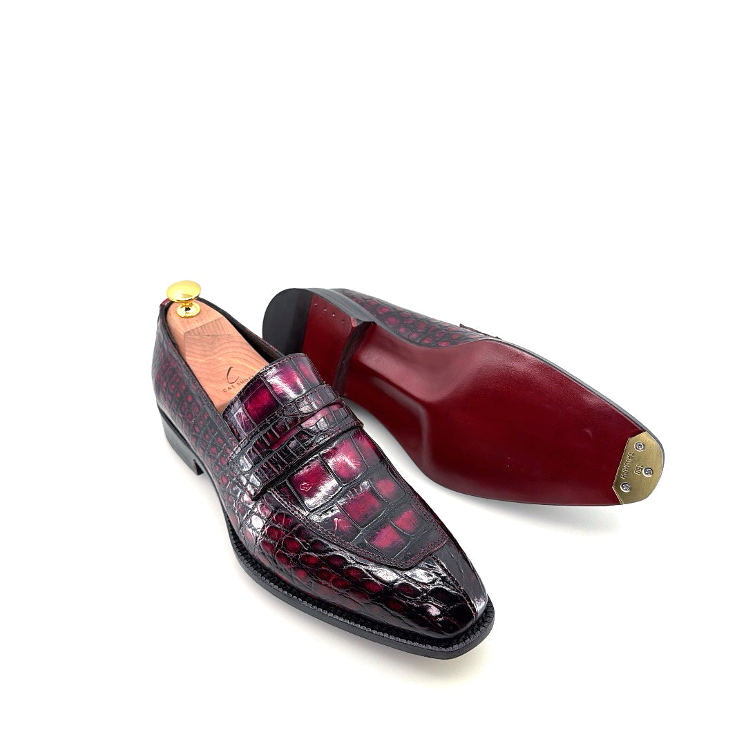 Maurice Custom Made Mirage Alligator Loafer - Purple