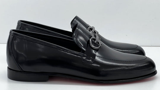C Collection Leather Loafer - Black