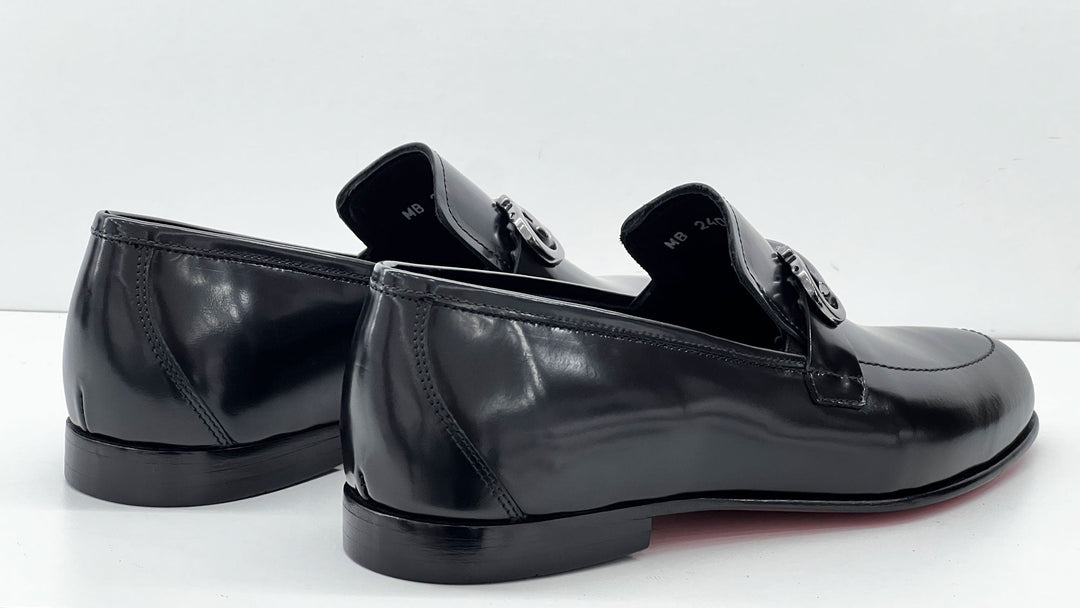 C Collection Leather Loafer - Black