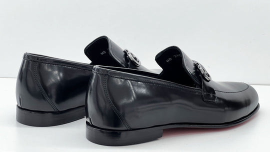 C Collection Leather Loafer - Black