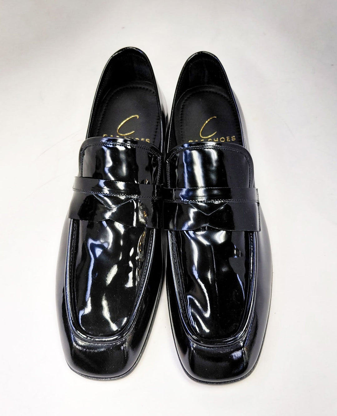C Collection Patent Leather Penny Loafer - Black