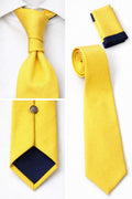 BlackCowboyBrand Premium Microfibre Sunny Yellow with Black Tie Set
