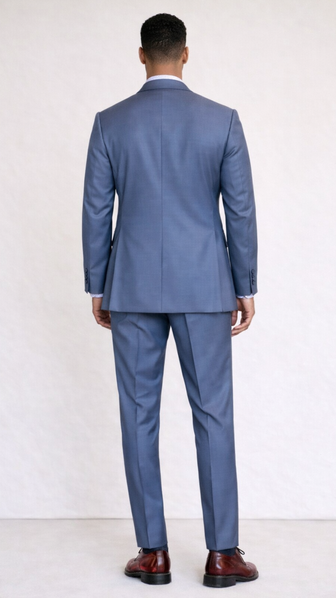 BlackCowboyBrand Oceanic Dusk Double Breasted Super 220 Wool Suit with Double Vents