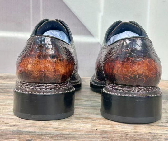 Maurice Chancellor Alligator Oxford - Cognac