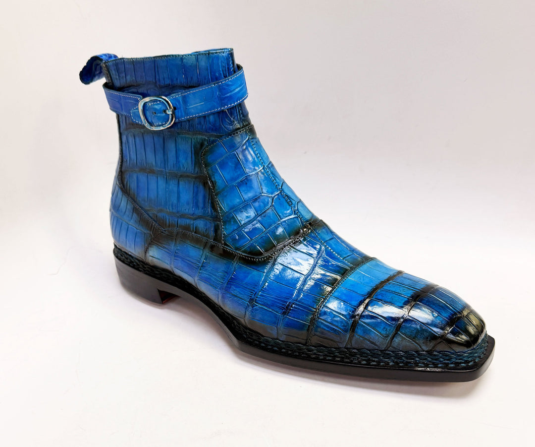 Maurice Chicago Alligator Boot - Blue