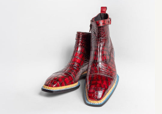 Maurice Chicago Alligator Boot - Burgundy