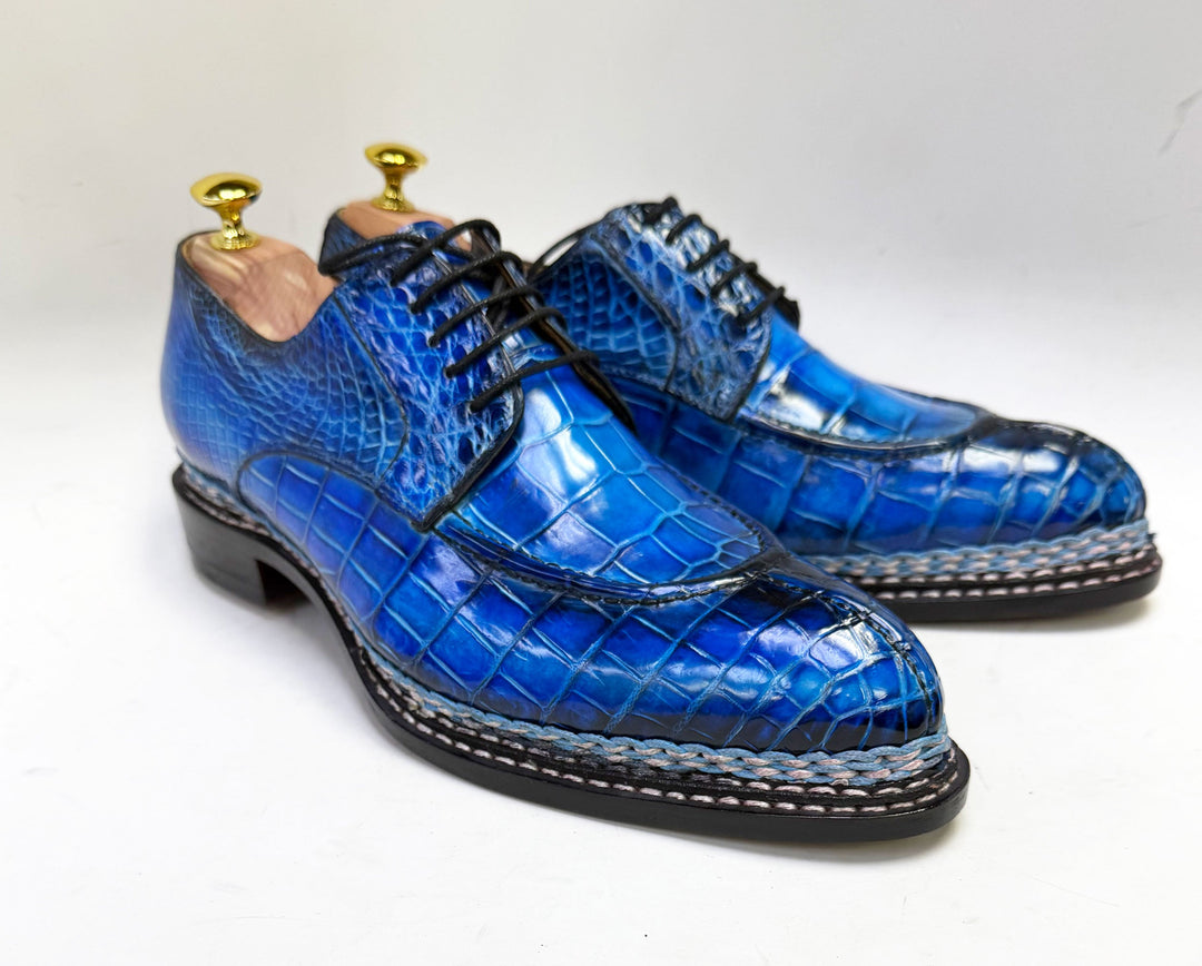 Maurice Dallas Alligator Oxford - Blue