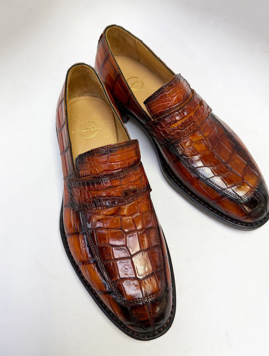 Maurice Detroit Custom Alligator Loafer - Whiskey