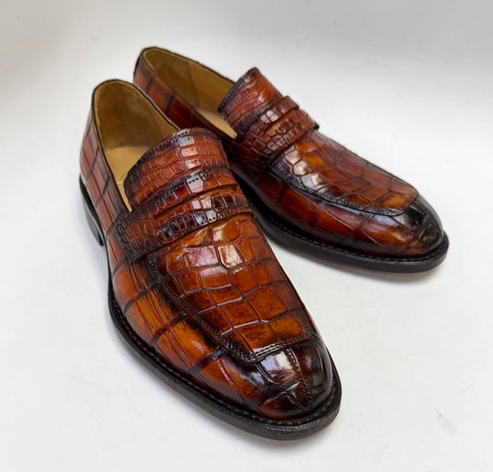 Maurice Detroit Custom Alligator Loafer - Whiskey