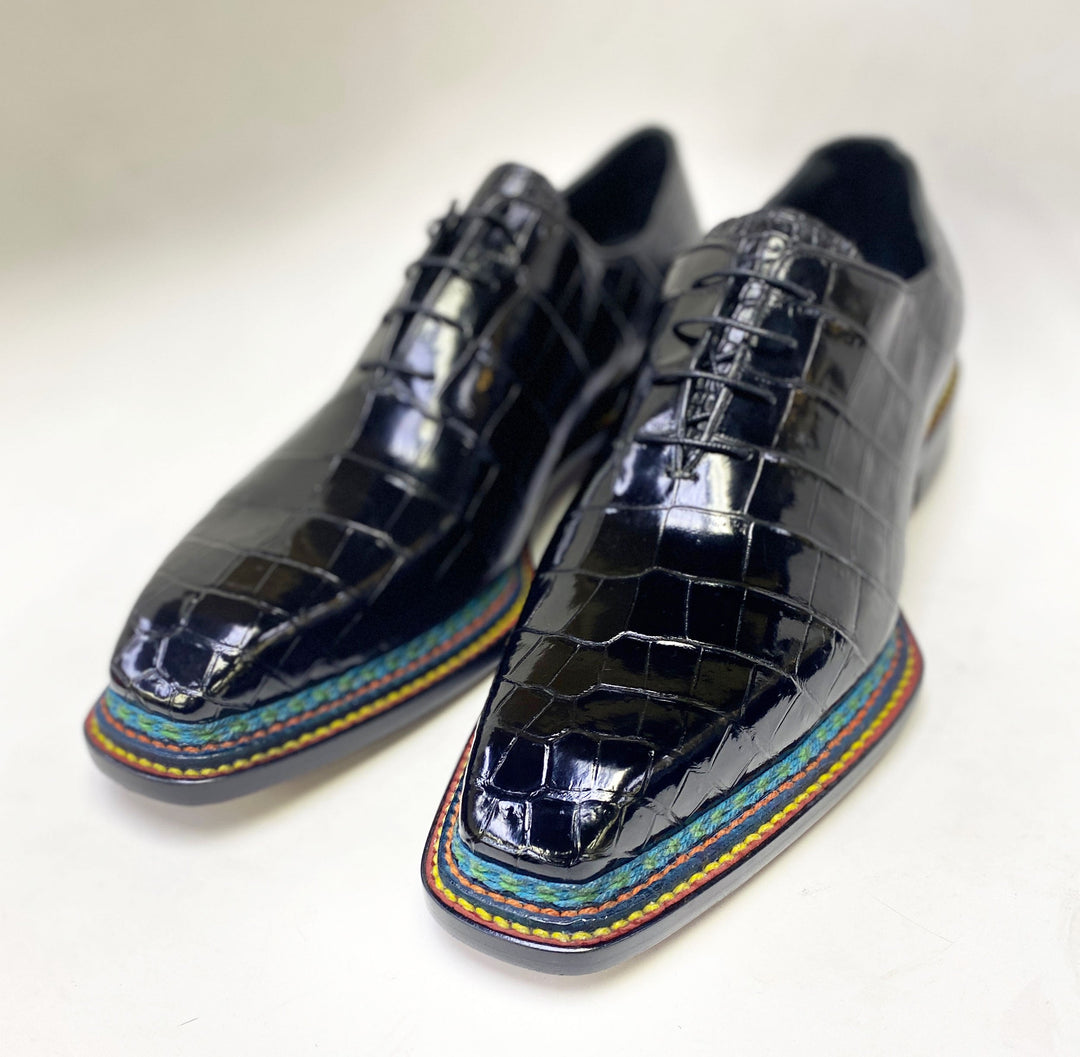 Maurice Ghost Alligator Oxford - Black