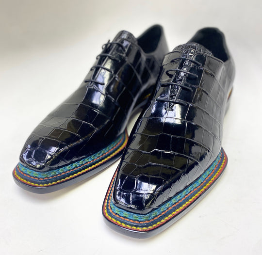 Maurice Ghost Alligator Oxford - Black