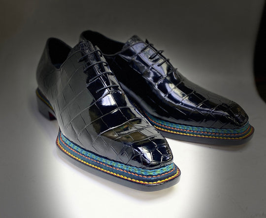 Maurice Ghost Alligator Oxford - Black