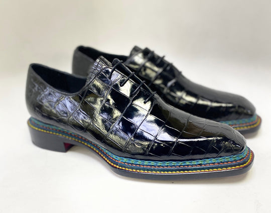 Maurice Ghost Alligator Oxford - Black