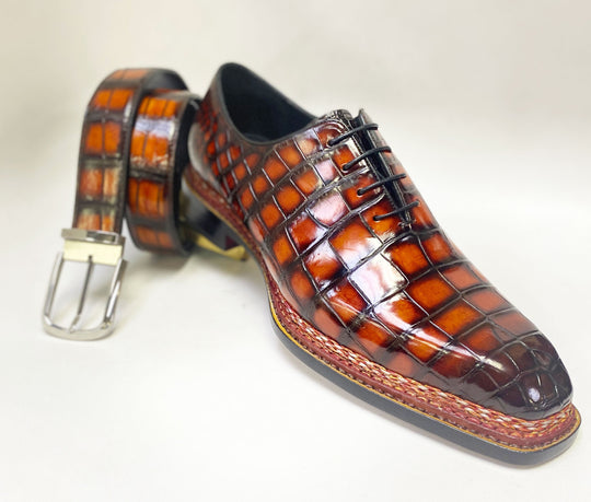 Maurice Custom Alligator Belt - Cognac