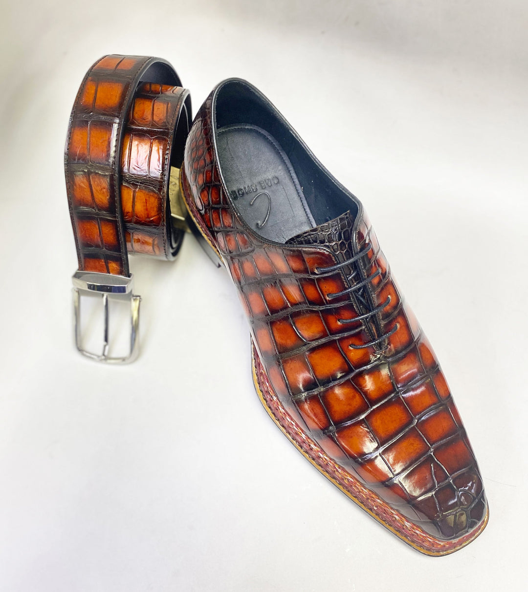 Maurice Custom Alligator Belt - Cognac