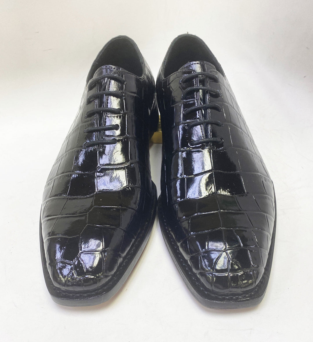 Maurice Gladiator Alligator Lace-Up Oxford - Black