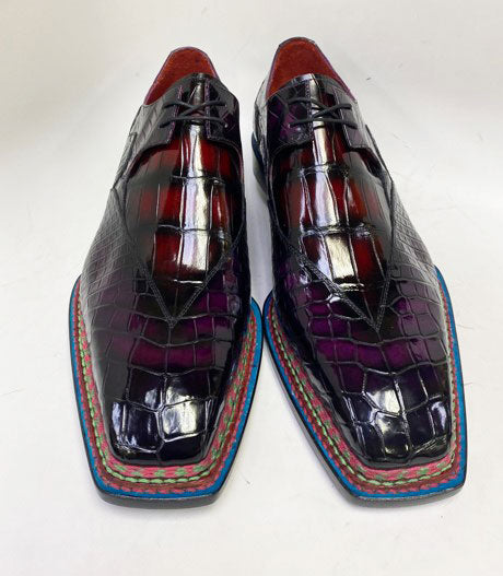 Maurice Legend Custom Made Alligator Lace-Up Shoe - Purple