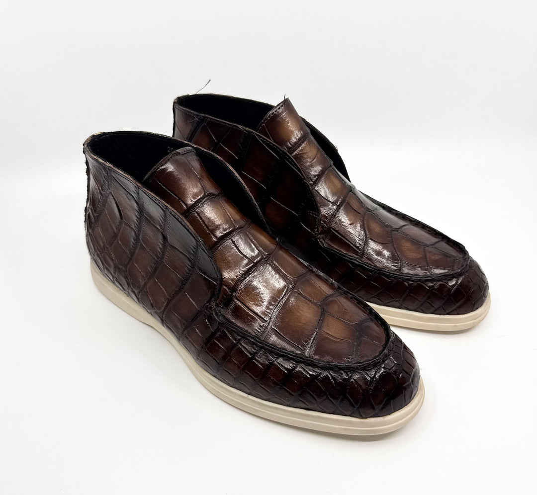 Maurice Nashville Custom Made Alligator Shoe - Brown
