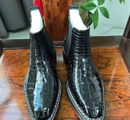 Maurice New York Custom Made Alligator Boot - Black