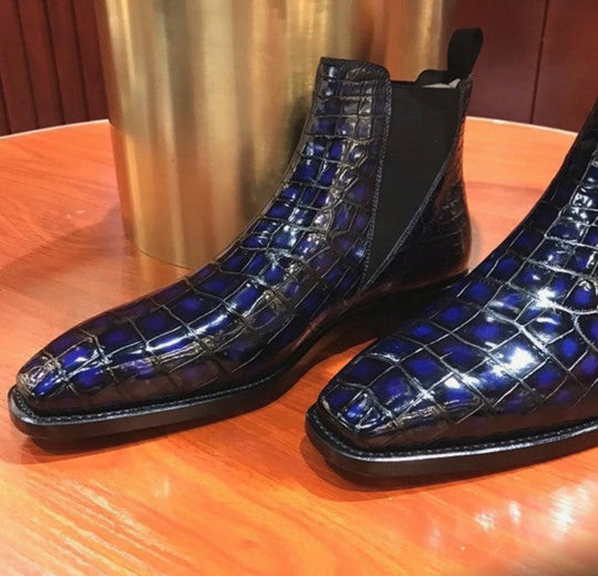 Maurice New Jersey Custom Alligator Boot - Navy