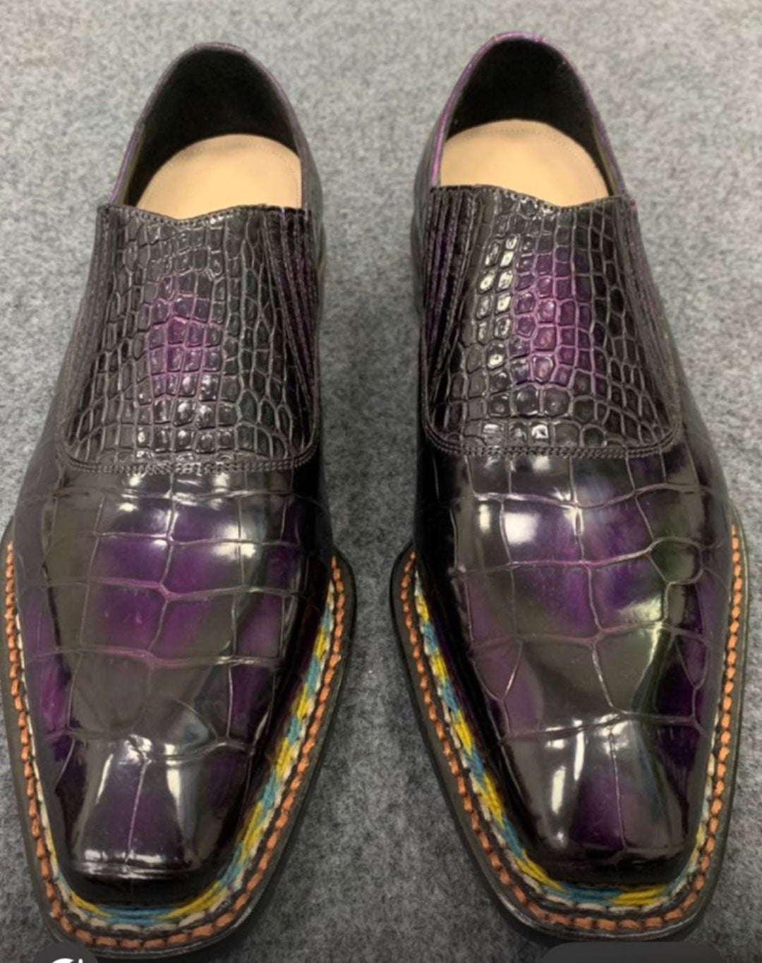 Maurice Phantom II Custom Made Alligator Shoe - Purple