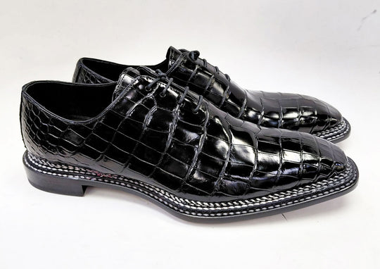 Maurice Philadelphia Custom Made Alligator Oxford - Black