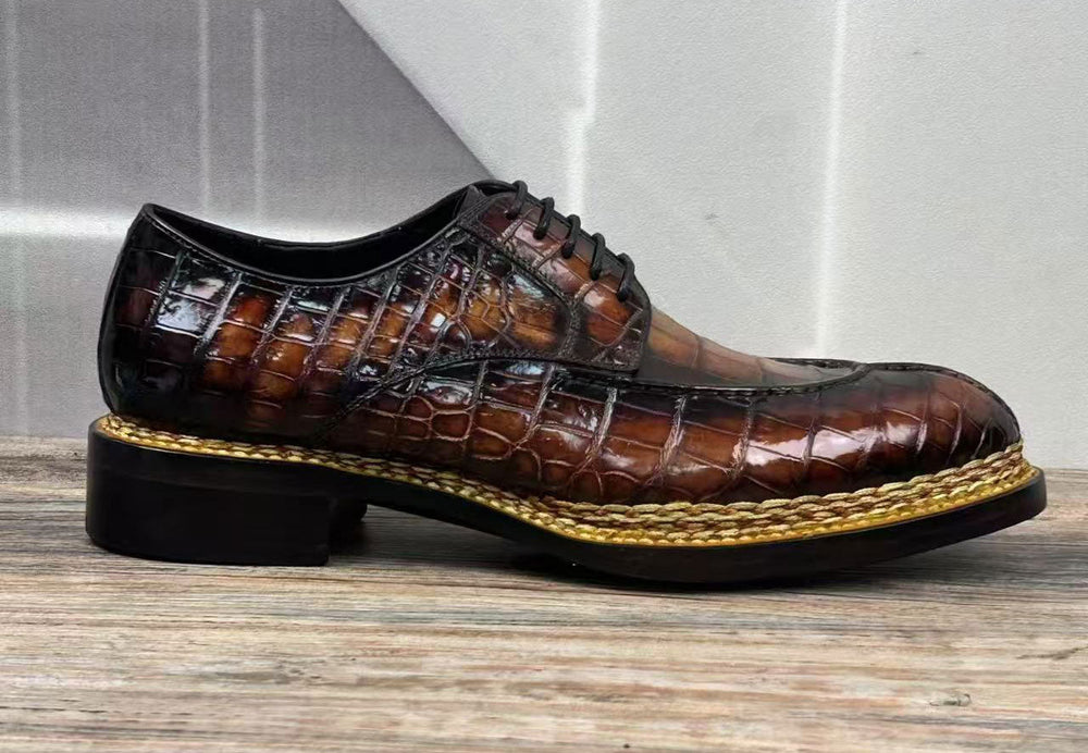 Maurice Regent Alligator Oxford - Cognac