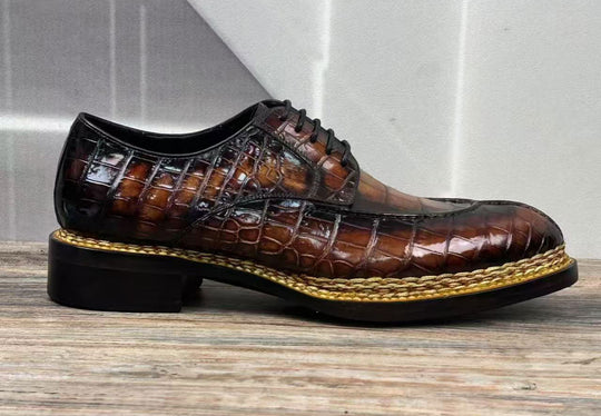 Maurice Regent Alligator Oxford - Cognac
