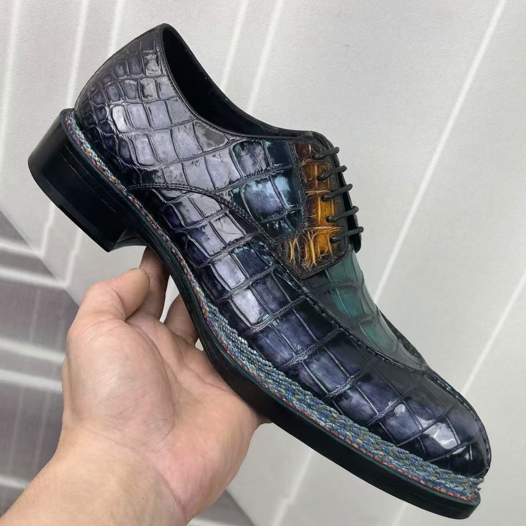 Maurice Regent Alligator Oxford - Grey