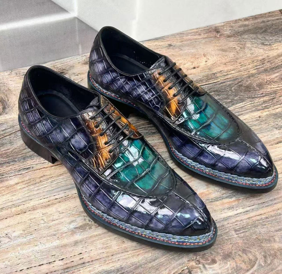 Maurice Regent Alligator Oxford - Grey