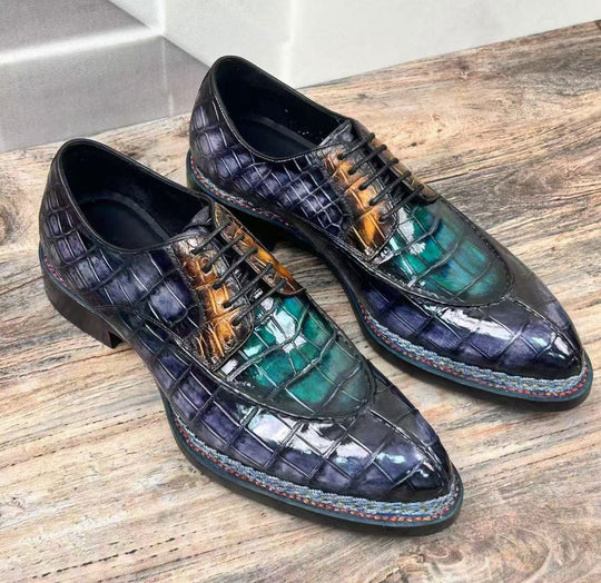 Maurice Regent Alligator Oxford - Grey